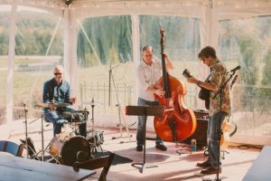 Musical group during summer at Aurora Cellars in Lake Leelanau