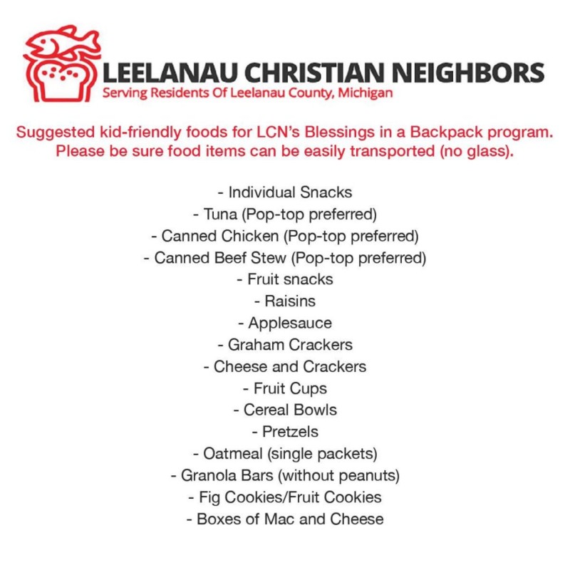 Leelanau Christian Neighbors LCN's Blessings