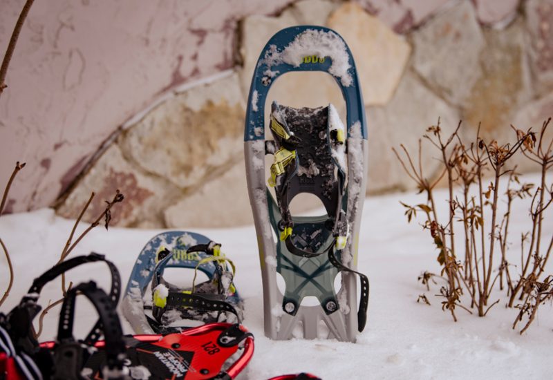 Snowshoeing the trails at Aurora Cellars