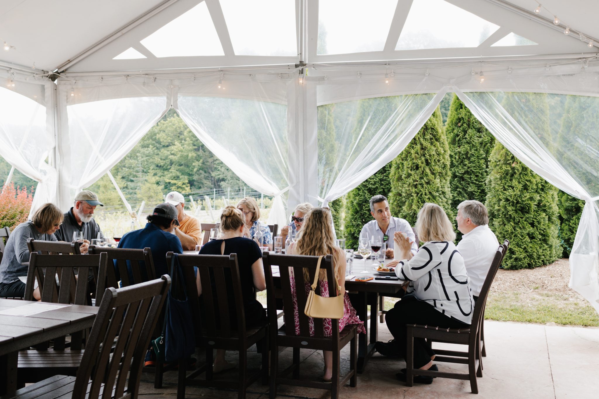 Overview of the beautiful estate venue at Aurora Cellars in Lake Leelanau, MI.