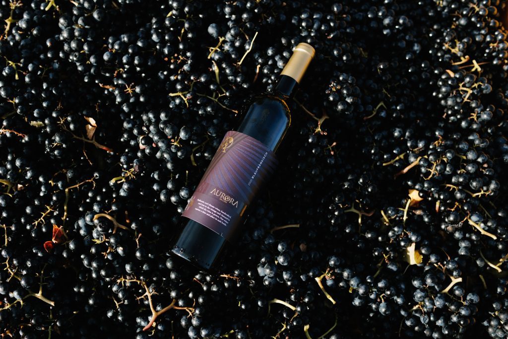 2024 harvested wine batch at Aurora Cellars, Lake Leelanau, Michigan